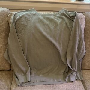 Ava & Viv Olive Green Waffle Knit Sweater